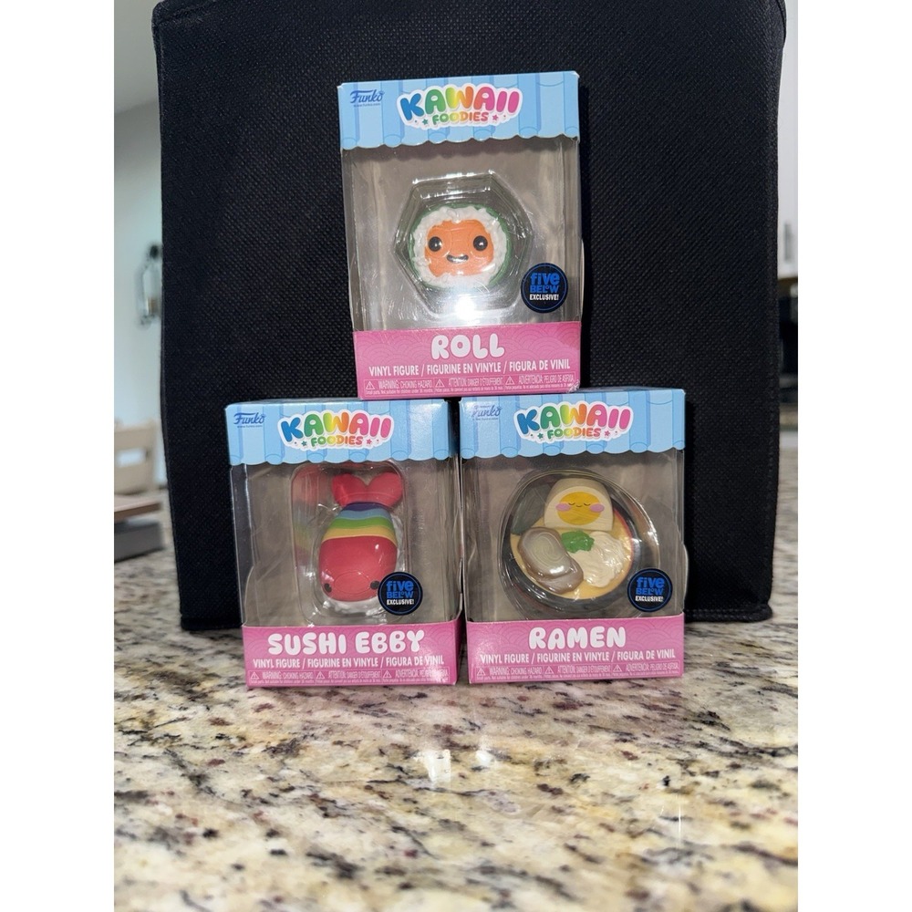Funko Kawaii Foodies Set Sushi Ebby  Ramen Roll 3Piece Set Five Below Box A